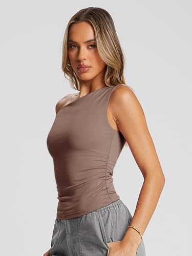 Trendy Queen Womens Summer Off The Shoulder Tops Going Out T Shirts Crop Tank Top Fashion Clothes Spring Outfits 2025