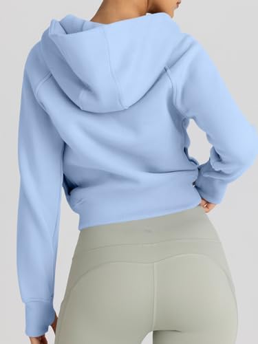 Trendy Queen Womens Zip Up Hoodies Jackets Cropped Sweatshirts Fleece Fall Outfits Casual Comfy Y2k Tops Winter Clothes 2025