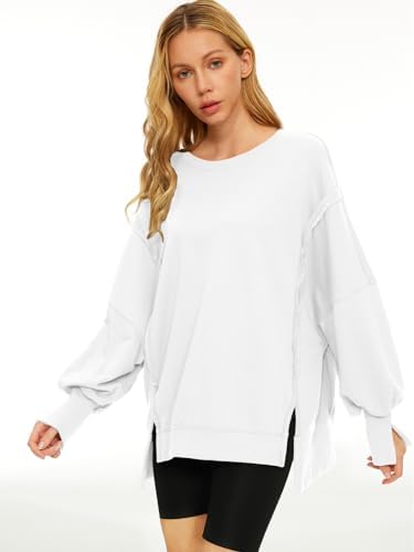 Trendy Queen Womens Oversized Sweatshirts Hoodies Crewneck Shirts Fall Outfits Teen Girls Y2k Winter Clothes