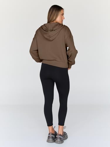Trendy Queen Hoodies for Women Full Zip Up Cropped Sweatshirts Jackets Casual Comfy Gym Tops Fall Outfits Winter Clothes 2025
