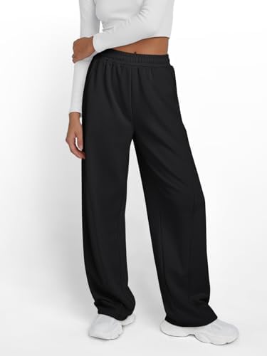 Trendy Queen Women's Wide Leg Sweatpants Baggy Y2K High Waisted Joggers Fall Fashion Clothes with Pockets 2025