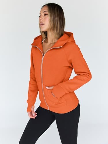 Trendy Queen Womens Zip Up Hoodies Fleece Jackets Oversized Sweatshirts Fall Fashion Outfits Sweaters Winter Clothes