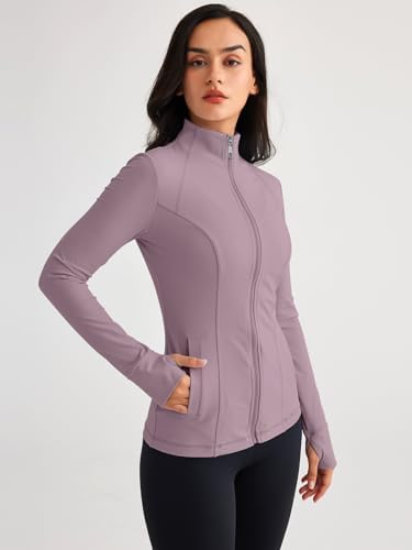 Trendy Queen Womens Lightweight Zip Up Jackets 2025 Athletic Hoodies Fall Gym Shirts Running Workout Clothes with Pocket