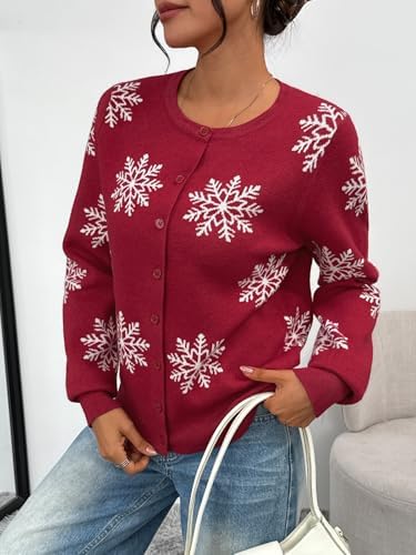 Trendy Queen Womens Cardigan Sweaters Lightweight Crew Neck Outfits Fall Fashion 2025 Clothing