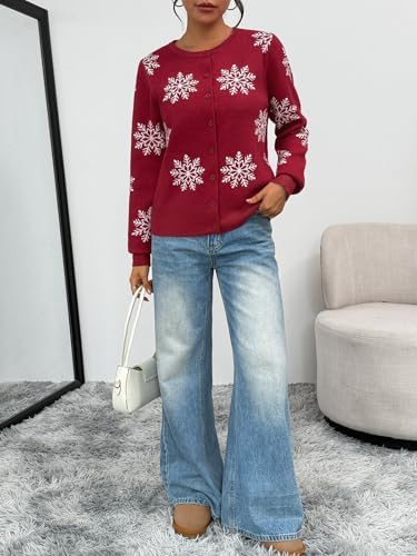 Trendy Queen Womens Cardigan Sweaters Lightweight Crew Neck Outfits Fall Fashion 2025 Clothing