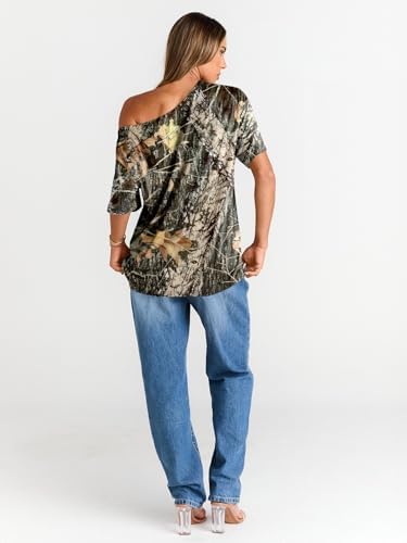 Trendy Queen Womens Off The Shoulder Tops Oversized T-Shirts Short Sleeve Tees Summer 2025 Casual Spring Fashion Clothes