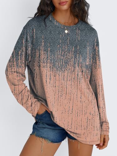 Trendy Queen Womens Oversized Long Sleeve T Shirts 2025 Basic Crewneck Tee Fall Tops Casual Workout Y2K Clothes