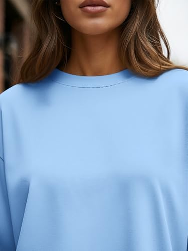 Trendy Queen Womens Oversized Long Sleeve T Shirts 2025 Basic Crewneck Tee Fall Tops Casual Workout Y2K Clothes