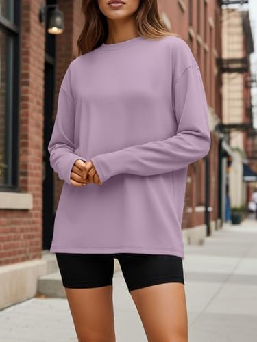 Trendy Queen Womens Oversized Long Sleeve T Shirts 2025 Basic Crewneck Tee Fall Tops Casual Workout Y2K Clothes