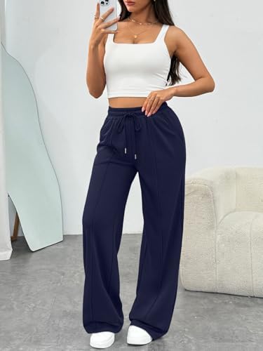 Trendy Queen Womens Wide Leg Sweatpants Baggy Loose Fall Barrel Casual Lounge Athletic Pants Comfy Teen Girl Cute y2k Joggers