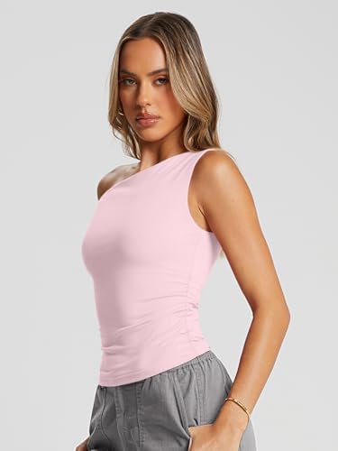 Trendy Queen Womens Summer Off The Shoulder Tops Going Out T Shirts Crop Tank Top Fashion Clothes Spring Outfits 2025