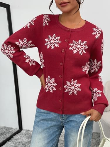 Trendy Queen Womens Cardigan Sweaters Lightweight Crew Neck Outfits Fall Fashion 2025 Clothing