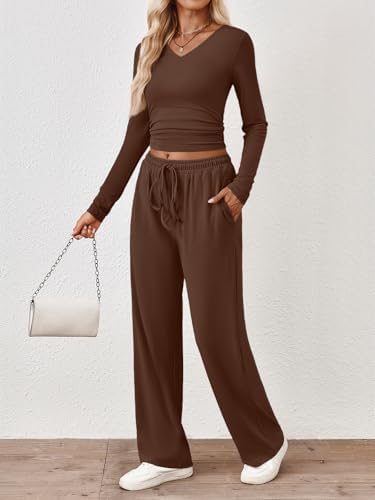 Trendy Queen 2 Piece Lounge Sets for Women Fall Outfits 2025 Fashion Two Piece Sweatsuits Business Casual Outfits Clothes