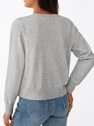 Trendy Queen Womens Cardigan Sweaters Lightweight Crew Neck Outfits Fall Fashion 2025 Clothing
