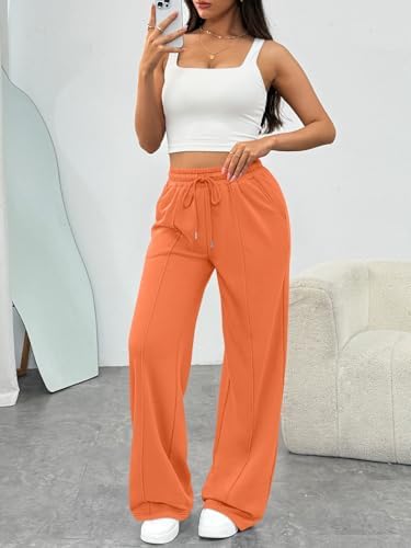Trendy Queen Womens Wide Leg Sweatpants Baggy Loose Fall Barrel Casual Lounge Athletic Pants Comfy Teen Girl Cute y2k Joggers