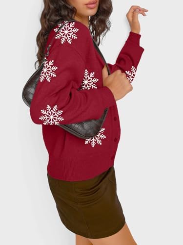 Trendy Queen Cropped Cardigan Sweaters for Women Lightweight Crop Knit Y2k Fall Outfits Fashion Clothes 2025