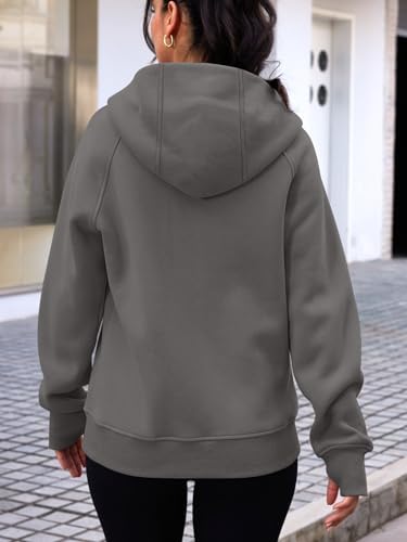 Trendy Queen Womens Zip Up Hoodies Fleece Jackets Oversized Sweatshirts Fall Fashion Outfits Sweaters Winter Clothes