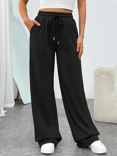 Trendy Queen Womens Wide Leg Sweatpants Baggy Loose Fall Barrel Casual Lounge Athletic Pants Comfy Teen Girl Cute y2k Joggers