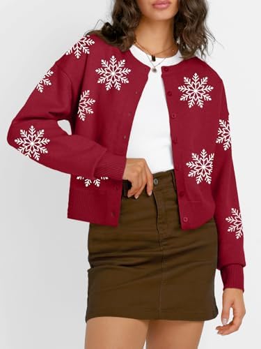 Trendy Queen Cropped Cardigan Sweaters for Women Lightweight Crop Knit Y2k Fall Outfits Fashion Clothes 2025