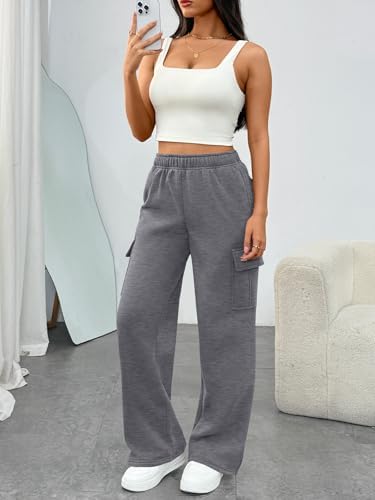 Trendy Queen Womens Sweatpants Wide Leg Cargo Barrel Baggy Pants Joggers Fall Clothes Work 2025 Travel Outfits