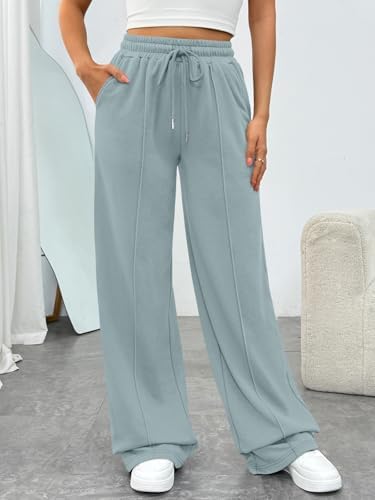 Trendy Queen Womens Wide Leg Sweatpants Baggy Loose Fall Barrel Casual Lounge Athletic Pants Comfy Teen Girl Cute y2k Joggers