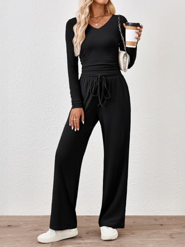 Trendy Queen 2 Piece Lounge Sets for Women Fall Outfits 2025 Fashion Two Piece Sweatsuits Business Casual Outfits Clothes