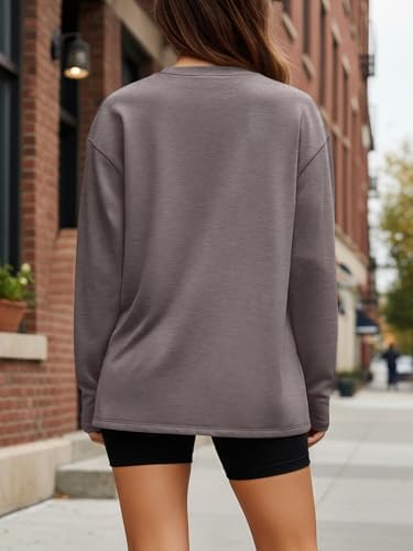 Trendy Queen Womens Oversized Long Sleeve T Shirts 2025 Basic Crewneck Tee Fall Tops Casual Workout Y2K Clothes