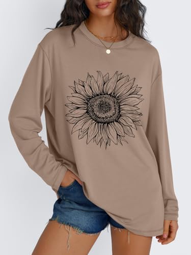 Trendy Queen Womens Oversized Long Sleeve T Shirts 2025 Basic Crewneck Tee Fall Tops Casual Workout Y2K Clothes