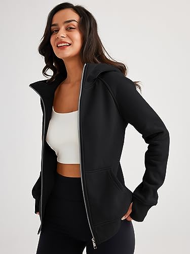 Trendy Queen Womens Zip Up Hoodies Fleece Jackets Oversized Sweatshirts Fall Fashion Outfits Sweaters Winter Clothes