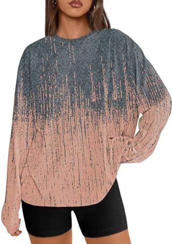 Trendy Queen Womens Oversized Long Sleeve T Shirts 2025 Basic Crewneck Tee Fall Tops Casual Workout Y2K Clothes