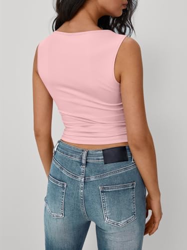 Trendy Queen Women Going Out Summer Tank Tops Spring Casual Basic Cute 2025 Sleeveless Shirt Vacation Fashion Outfit Clothes