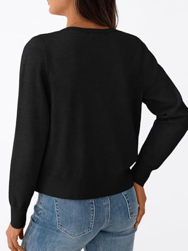 Trendy Queen Womens Cardigan Sweaters Lightweight Crew Neck Outfits Fall Fashion 2025 Clothing