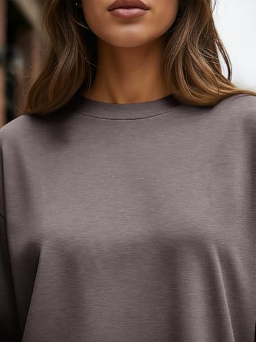 Trendy Queen Womens Oversized Long Sleeve T Shirts 2025 Basic Crewneck Tee Fall Tops Casual Workout Y2K Clothes