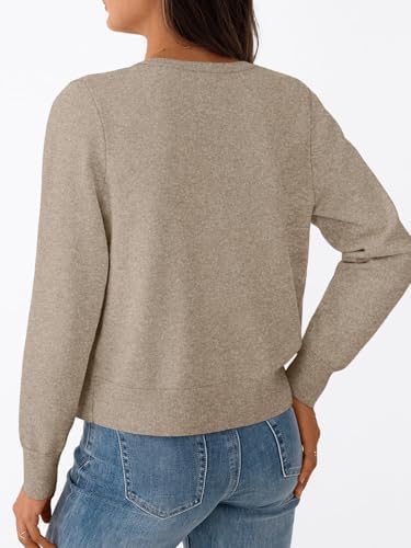 Trendy Queen Womens Cardigan Sweaters Lightweight Crew Neck Outfits Fall Fashion 2025 Clothing