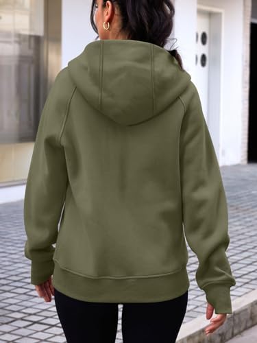 Trendy Queen Womens Zip Up Hoodies Fleece Jackets Oversized Sweatshirts Fall Fashion Outfits Sweaters Winter Clothes
