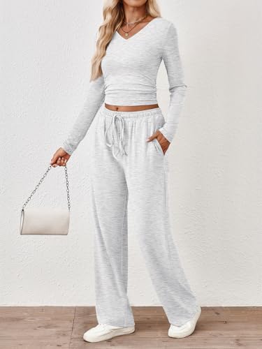 Trendy Queen 2 Piece Lounge Sets for Women Fall Outfits 2025 Fashion Two Piece Sweatsuits Business Casual Outfits Clothes