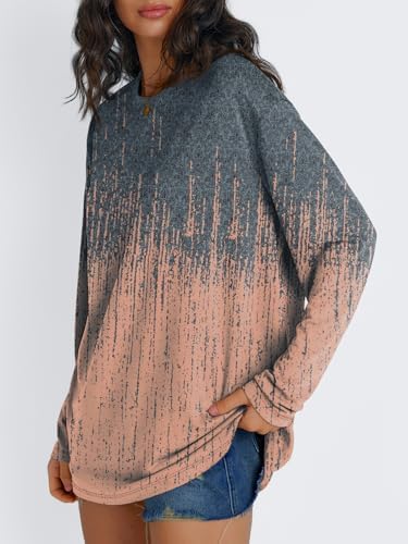 Trendy Queen Womens Oversized Long Sleeve T Shirts 2025 Basic Crewneck Tee Fall Tops Casual Workout Y2K Clothes