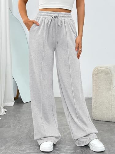 Trendy Queen Womens Wide Leg Sweatpants Baggy Loose Fall Barrel Casual Lounge Athletic Pants Comfy Teen Girl Cute y2k Joggers