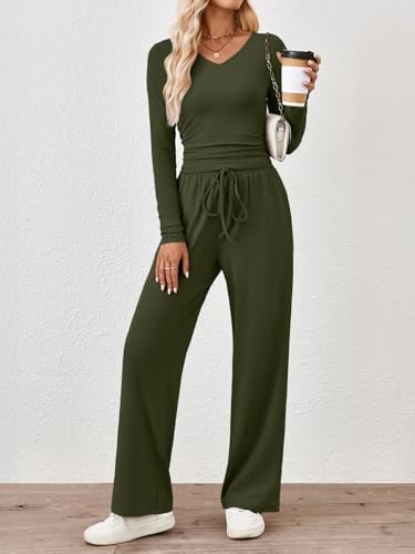 Trendy Queen 2 Piece Lounge Sets for Women Fall Outfits 2025 Fashion Two Piece Sweatsuits Business Casual Outfits Clothes