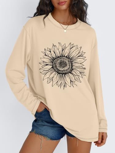 Trendy Queen Womens Oversized Long Sleeve T Shirts 2025 Basic Crewneck Tee Fall Tops Casual Workout Y2K Clothes