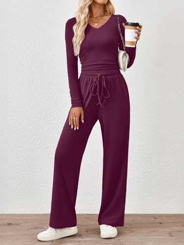 Trendy Queen 2 Piece Lounge Sets for Women Fall Outfits 2025 Fashion Two Piece Sweatsuits Business Casual Outfits Clothes