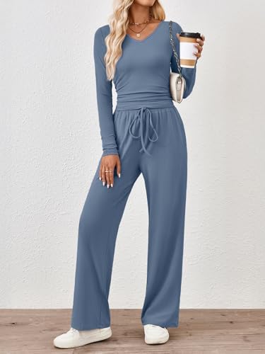 Trendy Queen 2 Piece Lounge Sets for Women Fall Outfits 2025 Fashion Two Piece Sweatsuits Business Casual Outfits Clothes