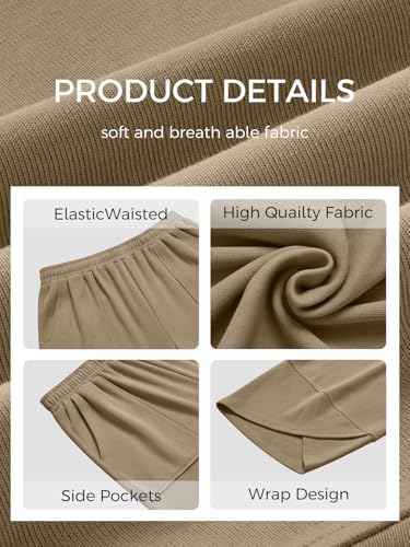 Trendy Queen Women's Wide Leg Pants Boho Summer Capri Palazzo Harem Casual Barrel Sweatpants Baggy Slacks with Pockets